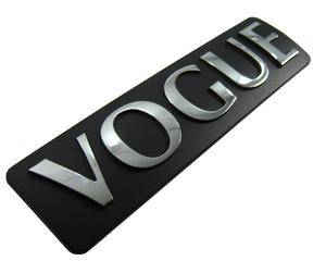Range Rover One Piece VOGUE badge - Black & Chrome Preview